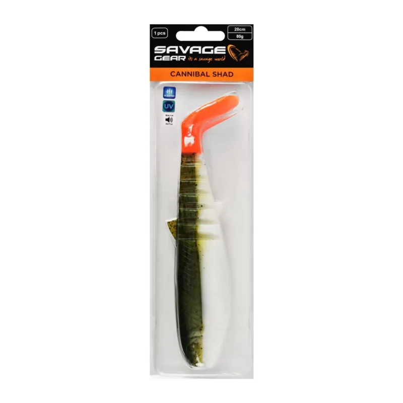 Super okazja Przynęta kopyto Cannibal Shad Savage Gear 20cm Oli.H.Orange