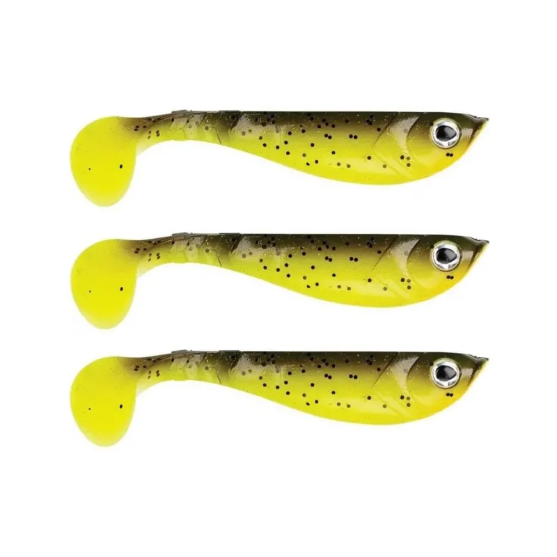 Przynęta ripper Berkley Pulse Shad brown chartreuse Berkley 11cm 3 sztuki Bestseller
