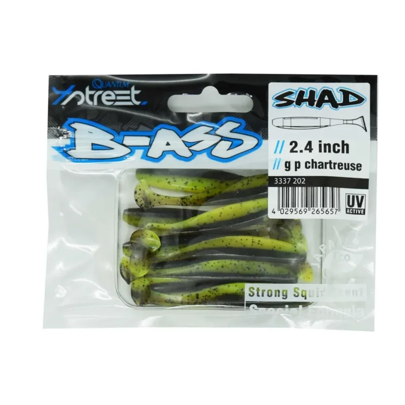 Przynęta ripper 4 Street B-Ass Shad 6.1cm / 10 sztuk green pumpkin chartreuse Bezpieczne zakupy