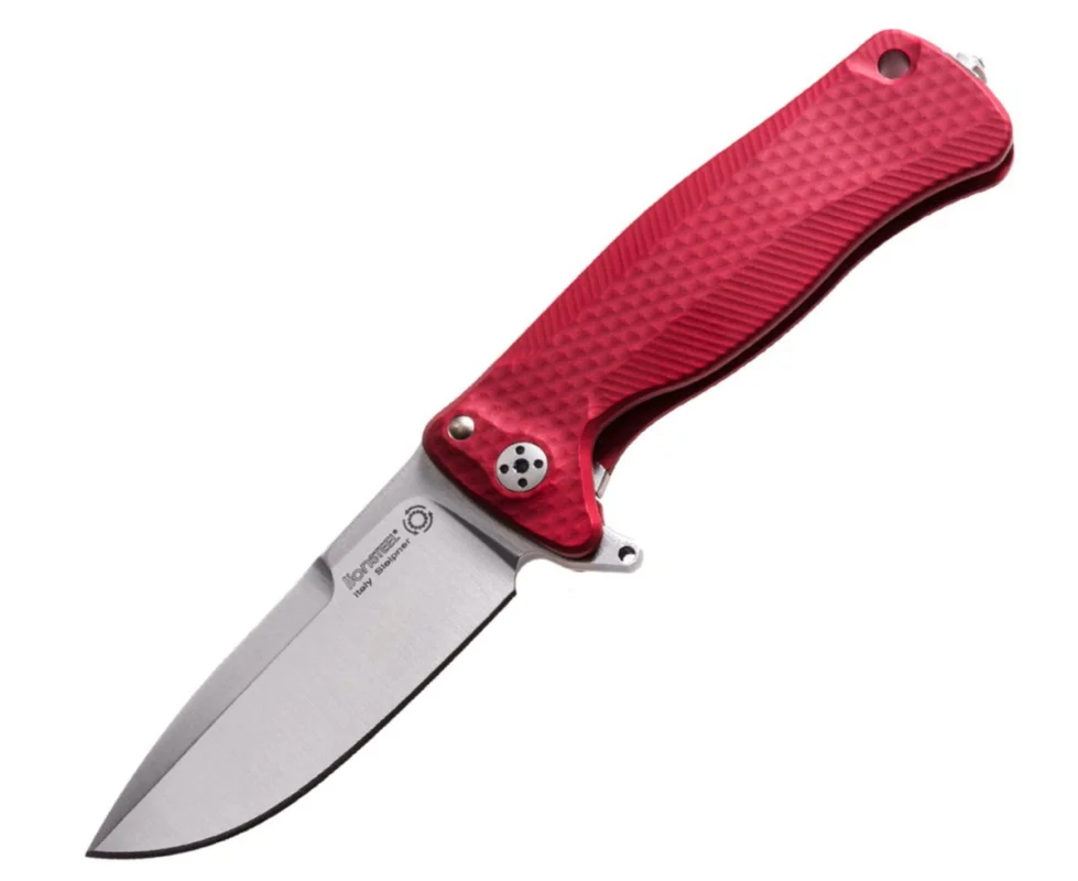 Nóż składany LionSteel SR22A Red Aluminum, Satin Sleipner by Molletta (SR22A RS) Kup teraz