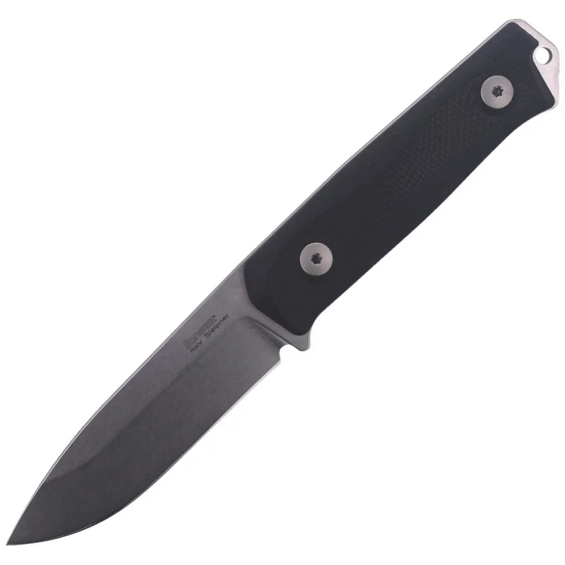 Wysoka jakość LionSteel Bushcraft Knife Black G10, Stone Washed Sleipner by Molletta (B41 GBK)