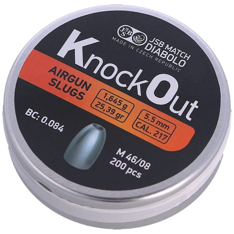 Śrut JSB Slug KnockOut .217 / 5.5 mm, 1.645 g, 200 szt. (546123-200) Cena promocyjna