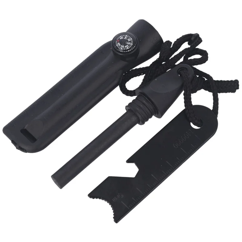 Cena promocyjna Krzesiwo Barbaric Fire Starter z kompasem, gwizdkiem Black (39135-NE)
