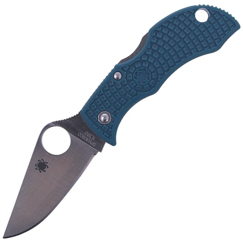 Nóż składany Spyderco Manbug Blue FRN K390 Plain (MFPK390) Promocja