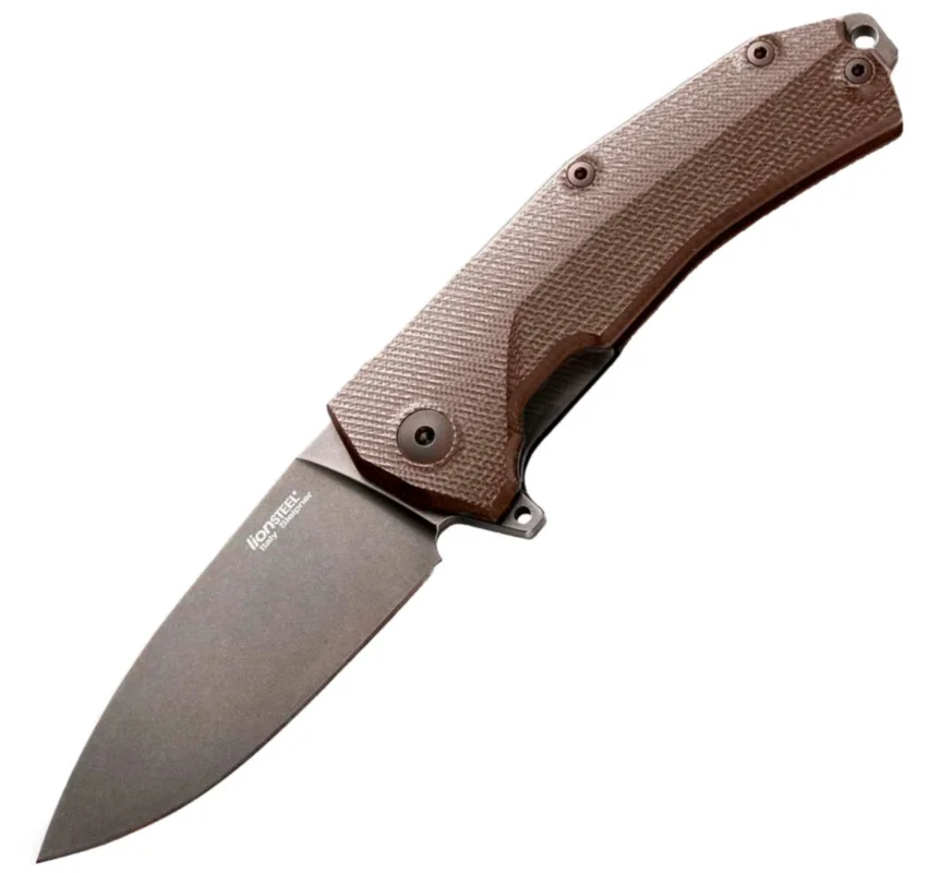 Nóż składany LionSteel KUR Brown G10, Black Stonewashed Sleipner by Molletta (KUR BBR) Tylko dziś
