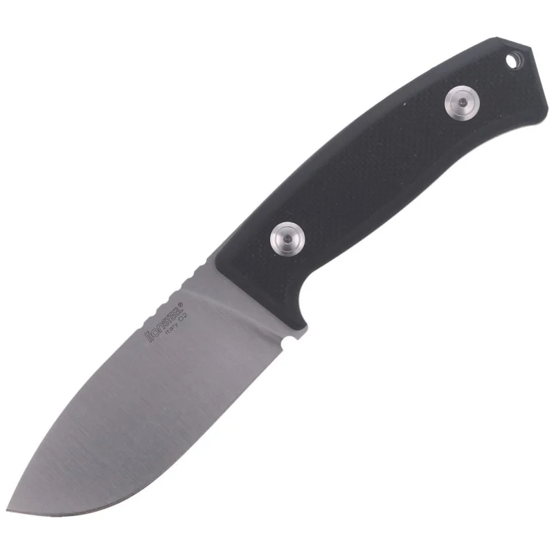 LionSteel Bushcraft G10 Knife Black, Satin D2 by Molletta (M2 G10) Nowy