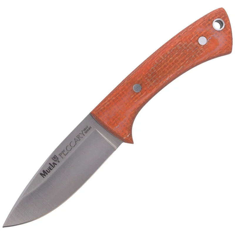 Nóż na szyję Muela Orange Micarta Neck Knife, Satin 1.4116 (PECCARY-8.O) Nowy
