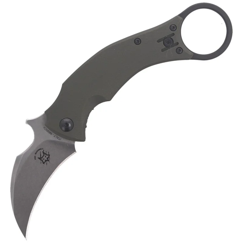 Zniżka Nóż składany FOX Karambit Black Bird by Bastinelli G10 OD Green, Stone Washed (FX-591 ODSW)
