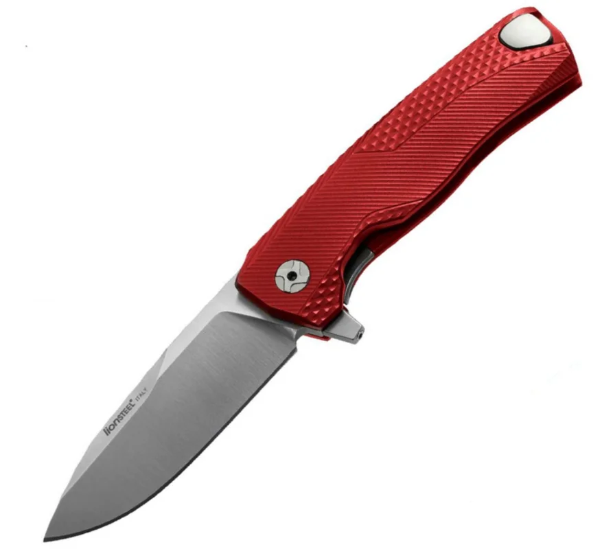 Nóż składany LionSteel ROK Red Aluminium, Satin M390 by Molletta (ROK A RS) Tani
