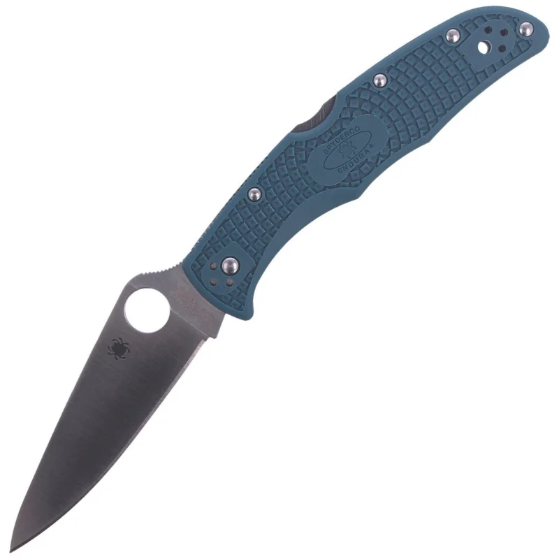 Ekspresowa dostawa Spyderco Endura 4 Blue FRN, K390 PlainEdge (C10FPK390)