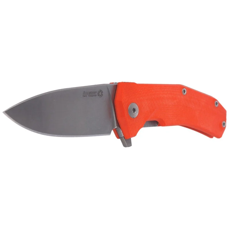 Wyjątkowa oferta Nóż składany LionSteel KUR G10 Orange, Stonewashed Sleipner by Molletta (KUR OR)