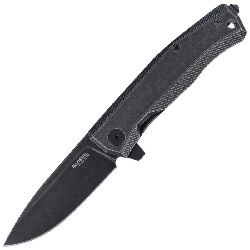 LionSteel Myto Knife Old Black Titanium, PVD Stonewashed M390 by Molletta (MT01B BW) Łatwy zwrot