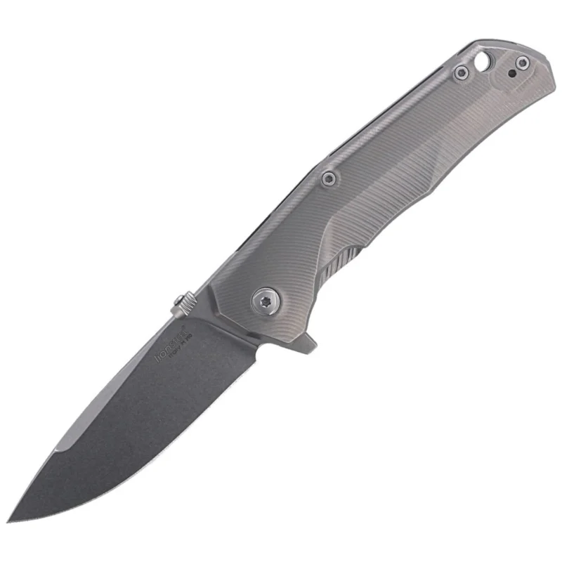 Nóż składany LionSteel T.R.E. Grey Titanium / Grey Ti, Stone Washed M390 by Molletta (TRE GY) Ostatnia szansa
