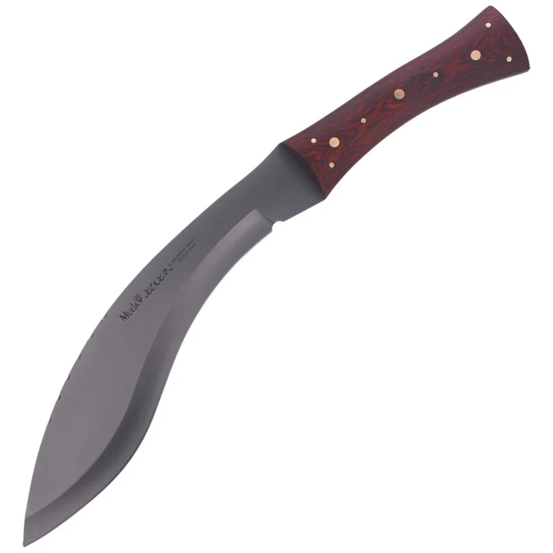 Nóż Muela Kukri-26M Rosewood Pakkawood, Satin X50CrMoV15 Popularny