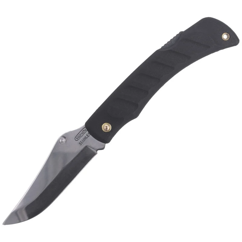 Nowy Mikov Crocodile Black ABS Folding Knife, Mirror Finish (243-NH-1/C BLK)