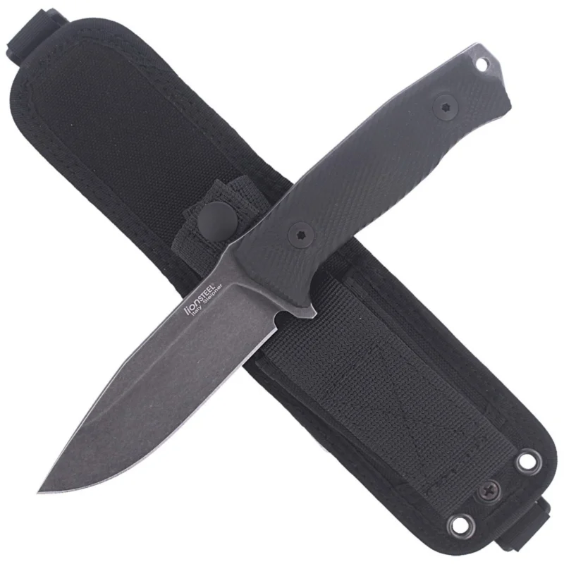 Nowy Nóż LionSteel G10 Black, PVD / Stone Washed Sleipner (M5B G10)