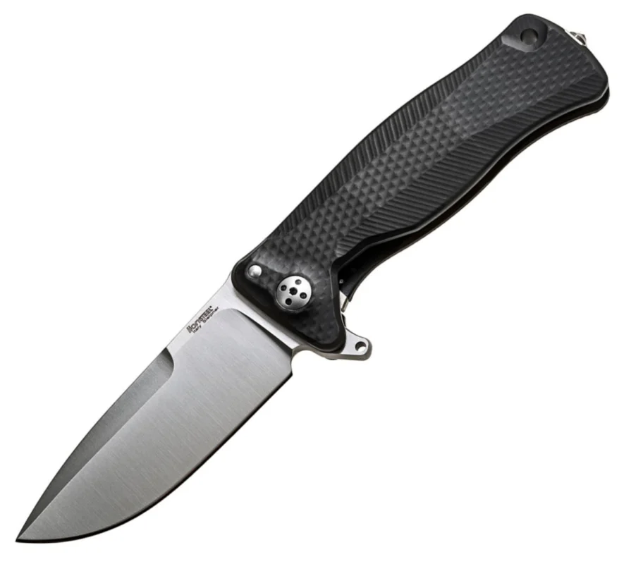 Wyjątkowa oferta LionSteel SR11A Black Aluminum, Satin Sleipner by Molletta (SR11A BS)