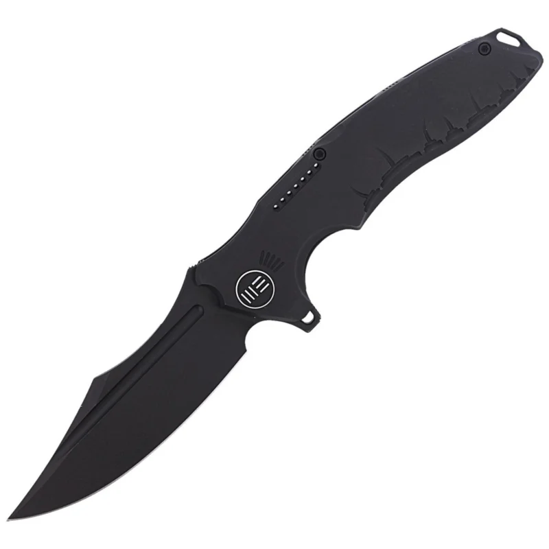 Cena promocyjna Nóż składany WE Knife Chimera Black Titanium, Black Stonewashed CPM S35VN (814C)