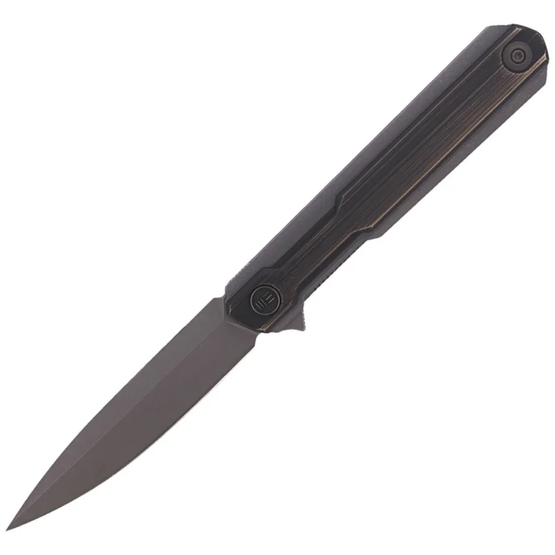 WE Knife Peer Gray Ti / Rubbed Brass, Gray Stonewashed by Ostap Hel (2015E) Najlepsza cena