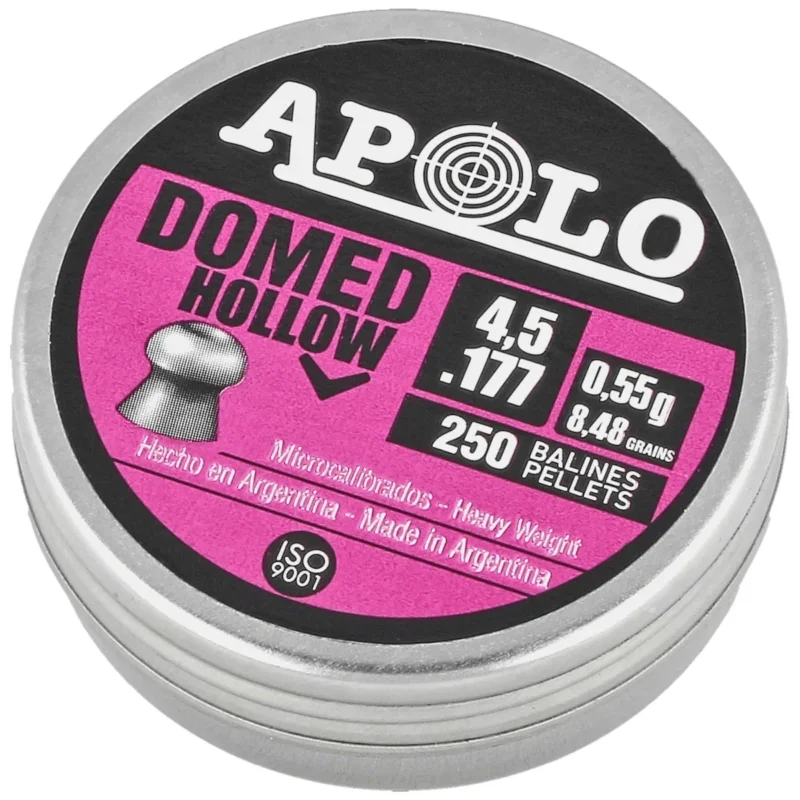 Nowy Apolo Hollow Domed AirGun Pellets .177 / 4.5 mm, 250 pcs 0.55g/8.48gr (19202)