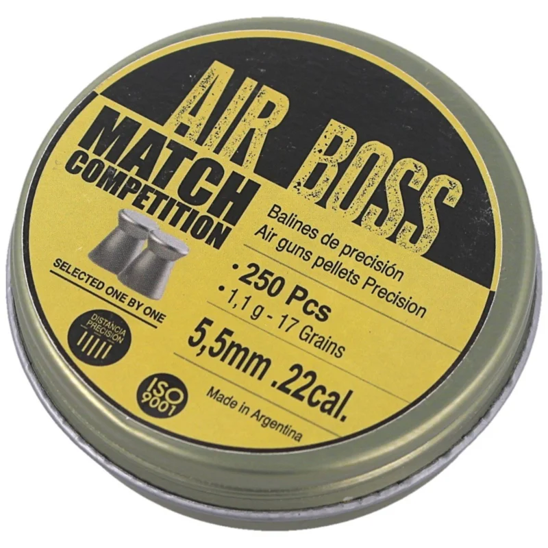 Apolo Air Boss Match CompetitionAirGun Pellets .22/5.5 mm, 250 pcs 1.10g/17.0gr (30302) Cena promocyjna