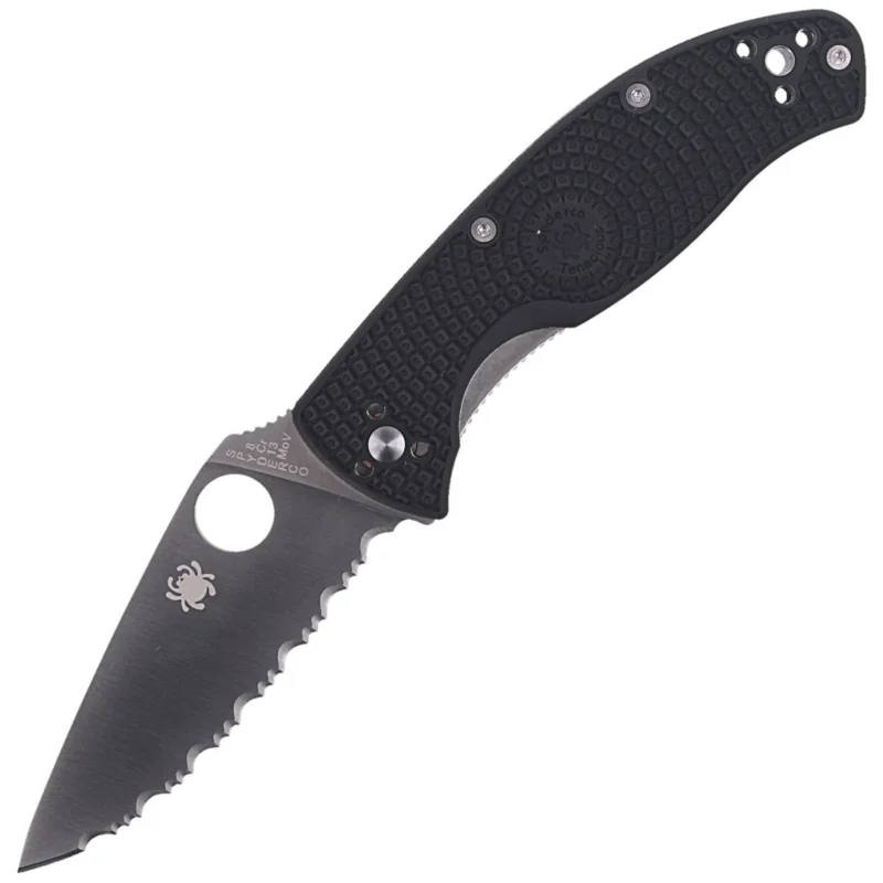 Nóż składany Spyderco Tenacious Lightweight Black FRN, Satin Spyder 8Cr13MoV by Eric Glesser (C122SBK) Najlepsza cena