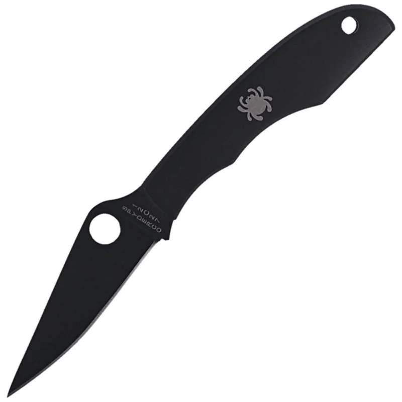 Promocja Spyderco Grasshopper Black / Black Blade Plain Knife (C138BKP)