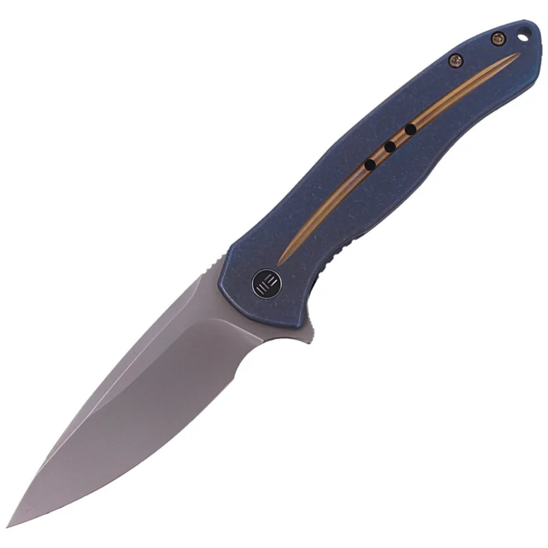 Rabat WE Knife Kitefin Blue Titanium, Polished Bead Blasted CPM S35VN (2001F)