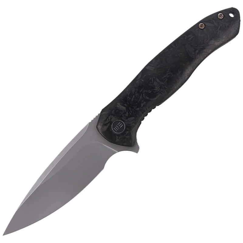 WE Knife Kitefin Marble Carbon Fiber / Black Ti, Polished Bead Blasted CPM S35VN (2001A) Darmowy zwrot