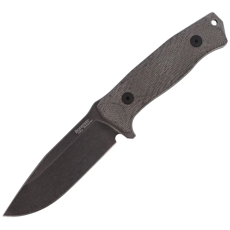 Niska cena Nóż LionSteel Micarta Green Canvas, PVD / Stone Washed Sleipner (M5B CVG)