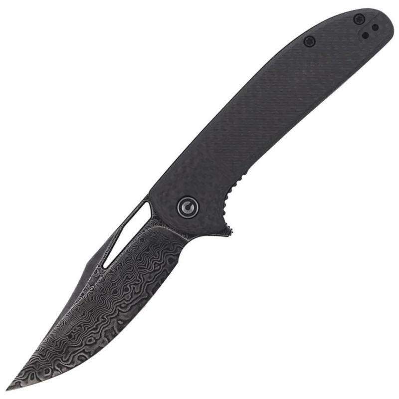 Hit sprzedaży CIVIVI Knife Ortis Twill Carbon Fiber, Black Damascus (C2013DS-1)