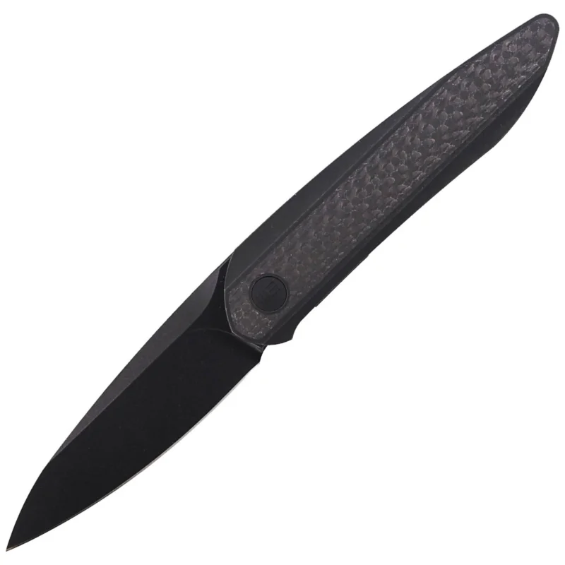WE Knife Black Void Opus Black Titanium / Carbon Fiber, Black Stonewashed CPM 20CV by Justin Lundquist (2010V-1) Bestseller