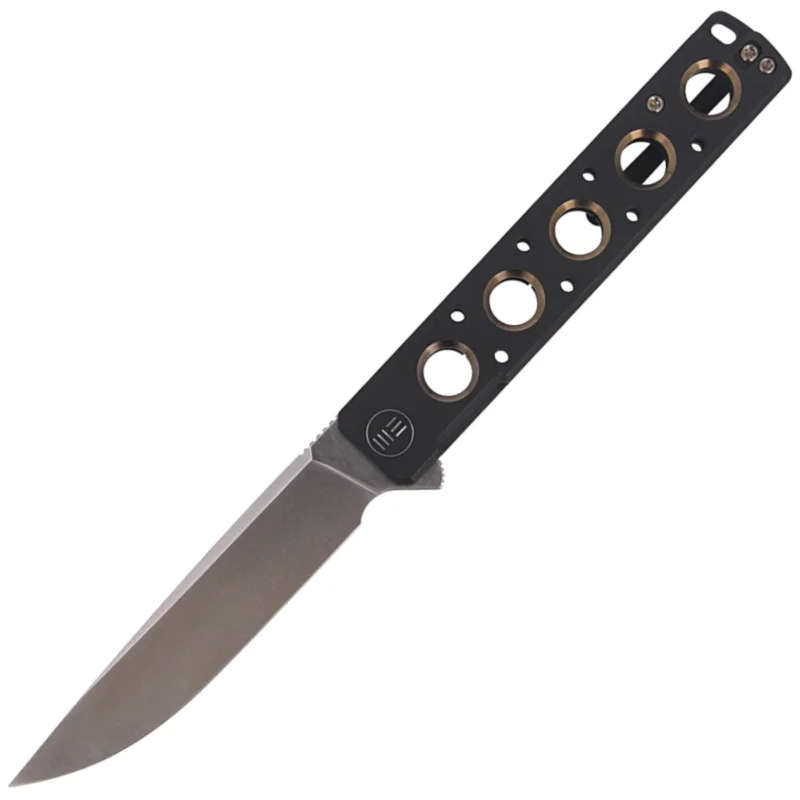 WE Knife Miscreant Black Titanium / Golden Holes, Satin CPM S35VN by Brad Zinker (913A) Promocja