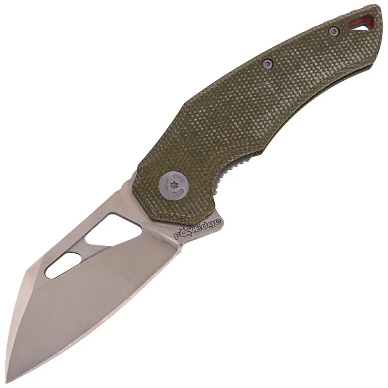 Obniżka ceny Nóż składany FoxEdge Atrax OD Green Micarta, Satin by Simonutti (FE-027 MOD)