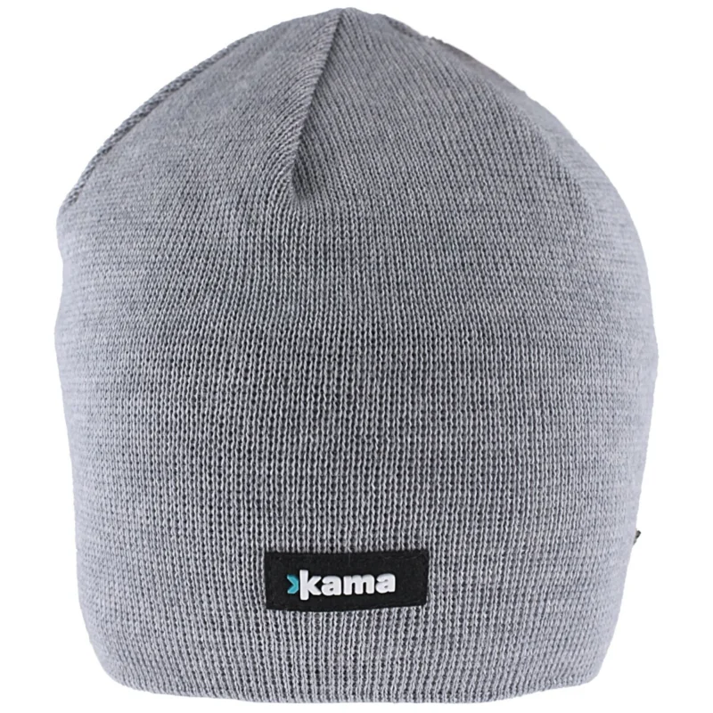 Ostatnia szansa Kama Knitted 100% Merino Wool / Polycolon Band Beanie, Gray (A02-109)