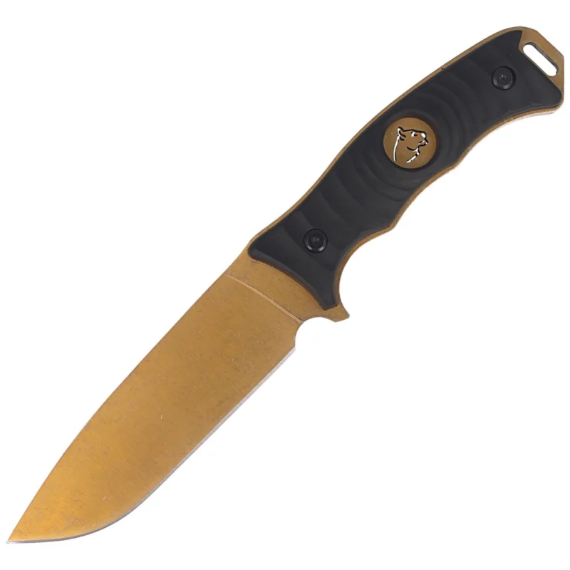 Niska cena Puma Solingen Hunting Knife Wood, Gold Titanium Coating (326213)