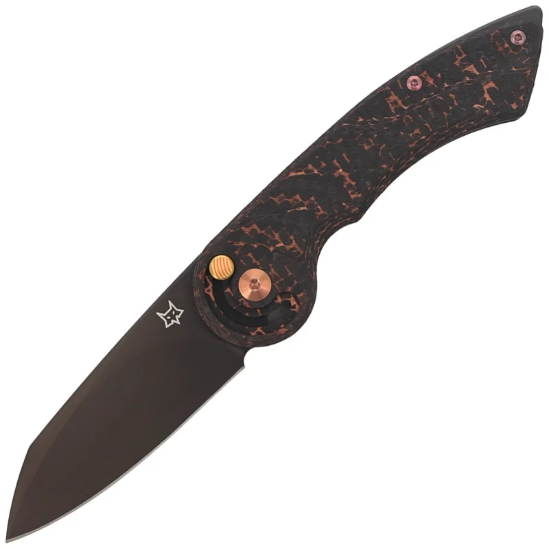 Nie przegap FOX Radius Carbon Fiber/Copper, Black PVD M390 by Denis Simonutti knife (FX-550 CFB)