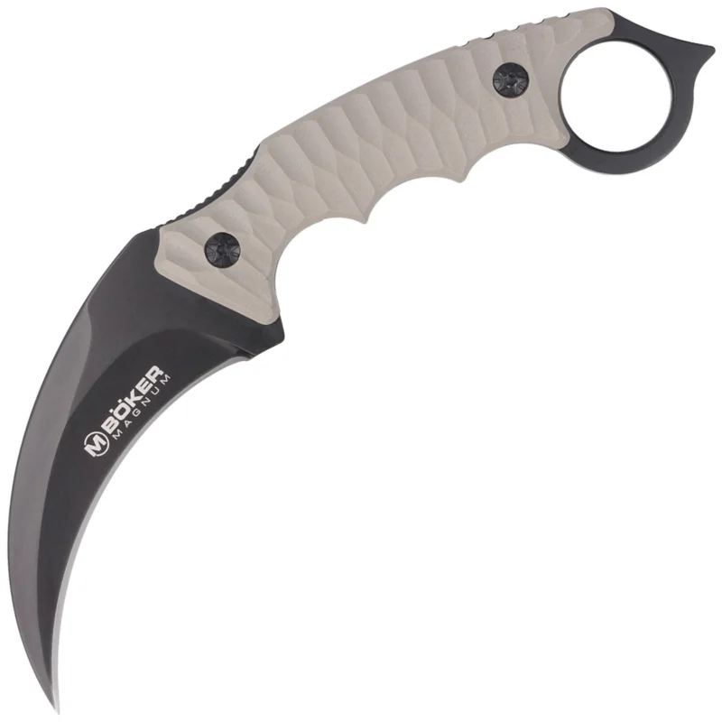 Nóż Böker Magnum Spike Karambit Desert Tan G10, Black Blade (02SC028) Oferta czasowa