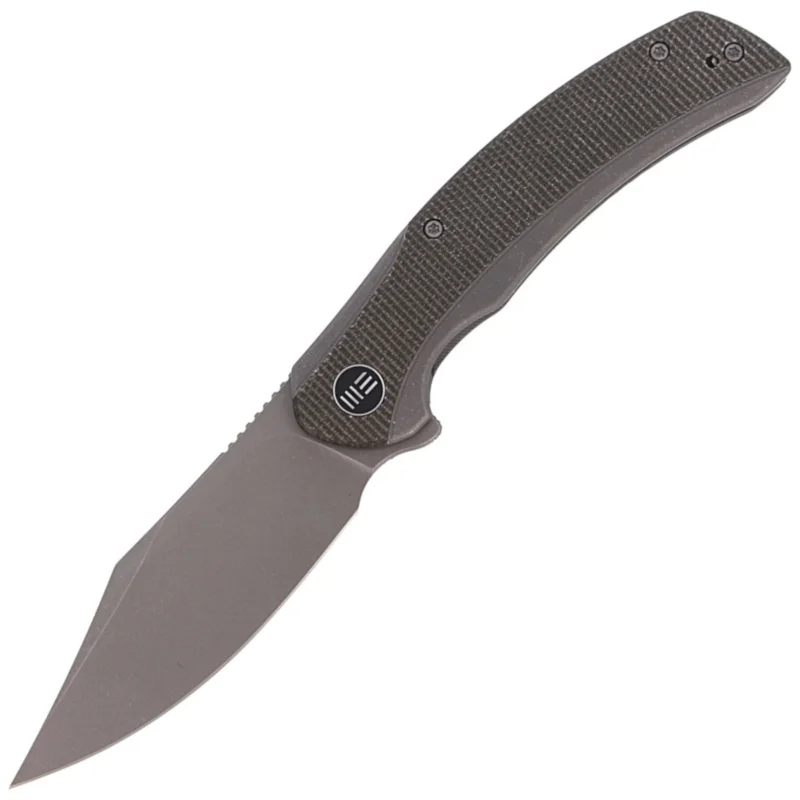 Promocja Nóż składany WE Knife Snick Gray Titanium / Dark Green Micarta, Gray Stonewashed CPM-20CV (WE19022F-5)