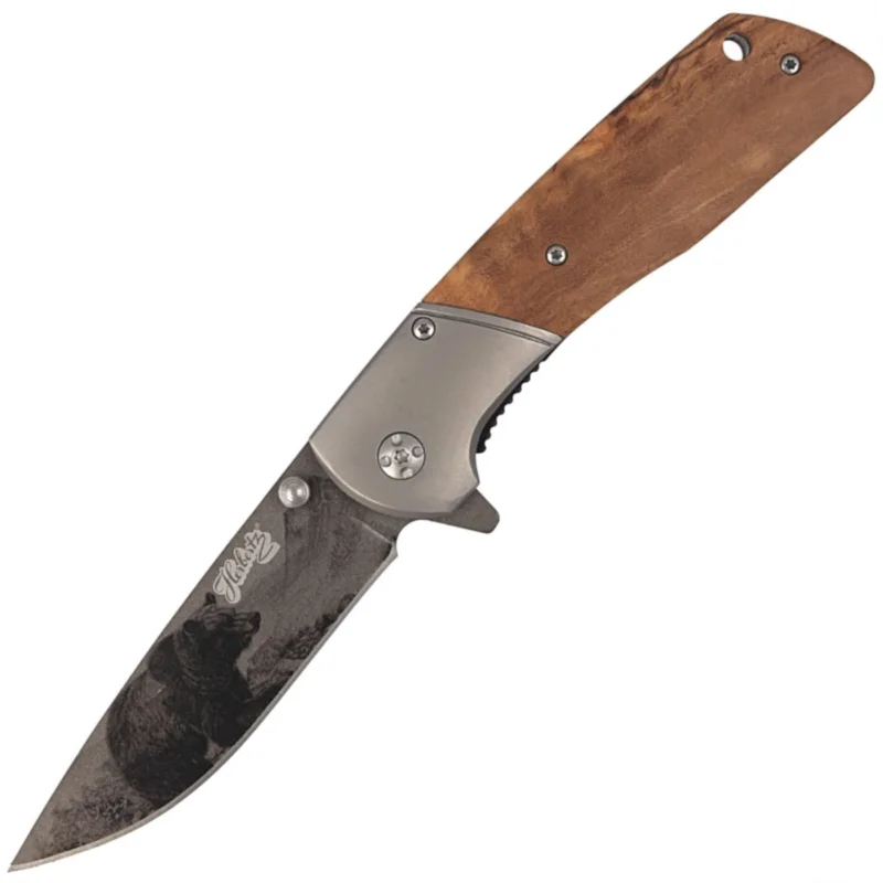 Herbertz CJH Olive Wood hunting knife 3D motif, Bear (44161 - 55010) Wybór klientów