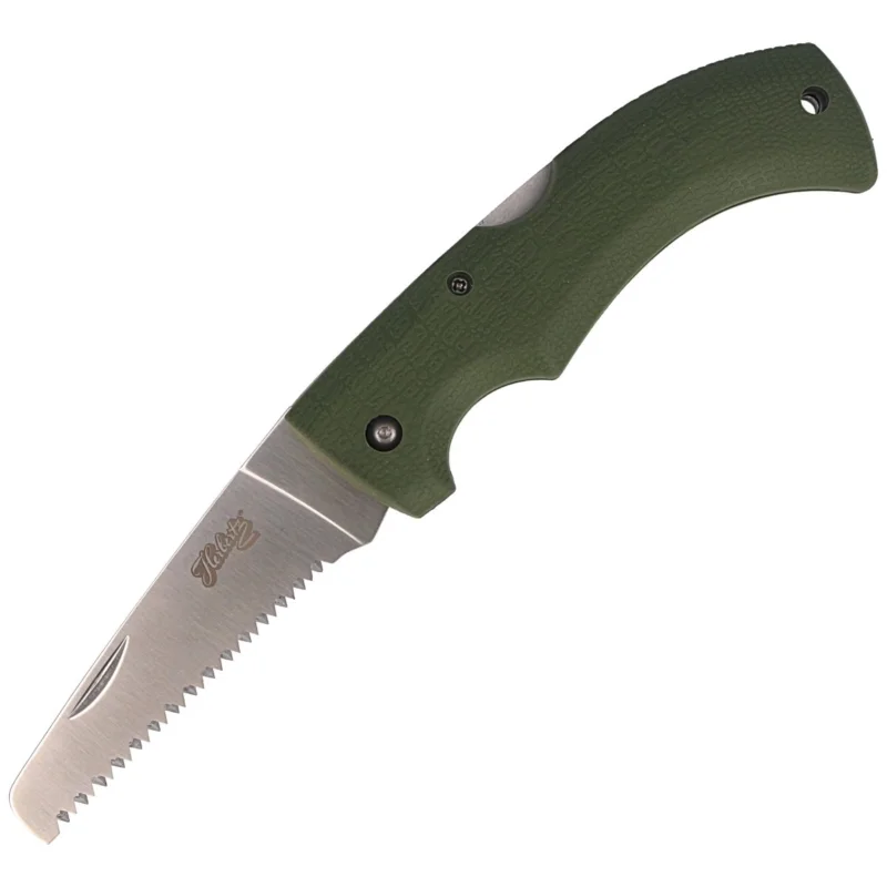 Dostępne od ręki Piła składana Herbertz Solingen Olive Elastomer, Satin Finish 125mm (55003)