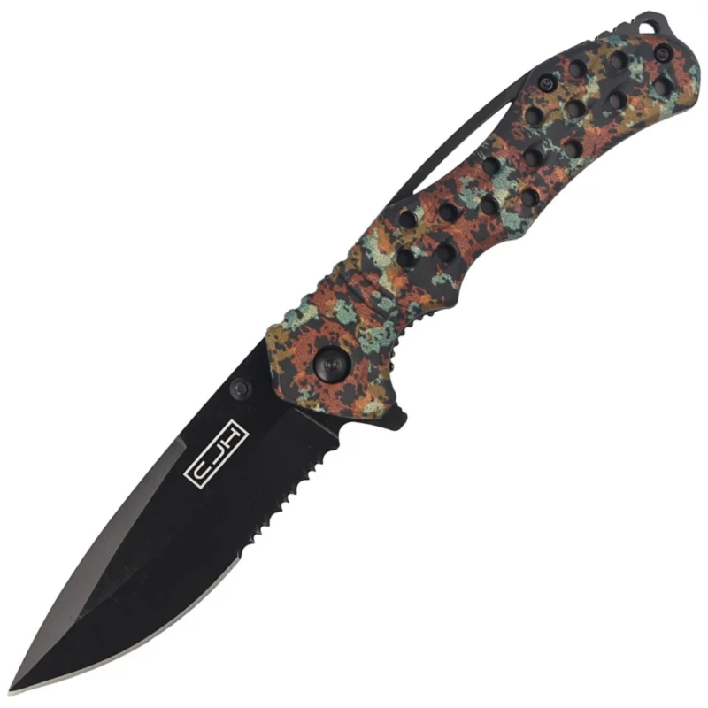 Herbertz CJH Knife Camo/Black ABS, Black Blade 420 (44009) Zniżka