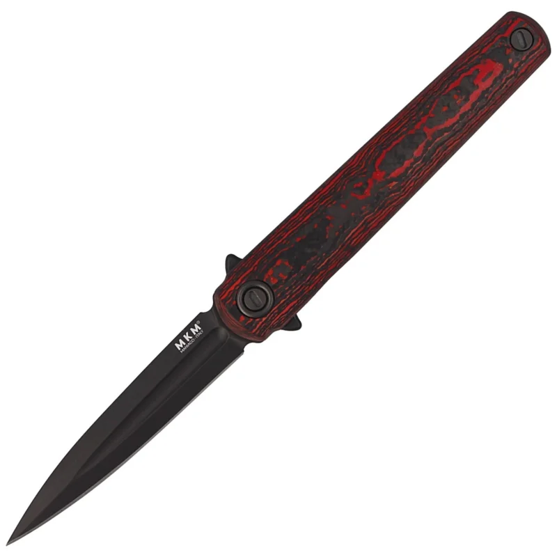 Dodaj do koszyka MKM Flame Dagger Knife Red Lava Fat Carbon / Black Titanium, Black M390 by Michael Zieba (MK FL02-FCLTD)