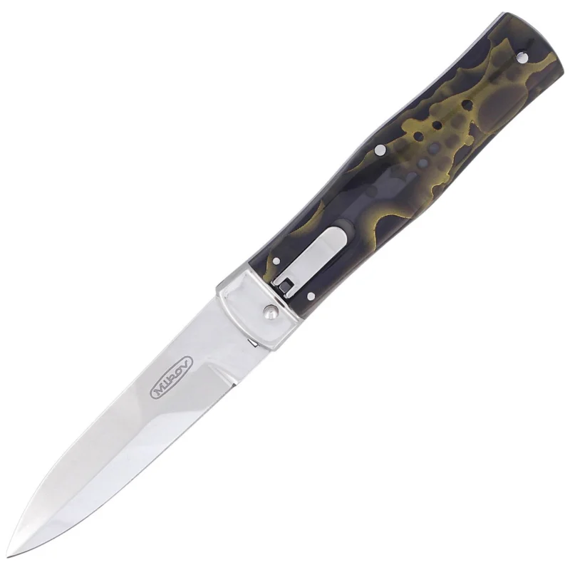Nóż sprężynowy Mikov Predator Green Raffir, Mirror N690 (241-BRa-1/KP GREEN) Nowy