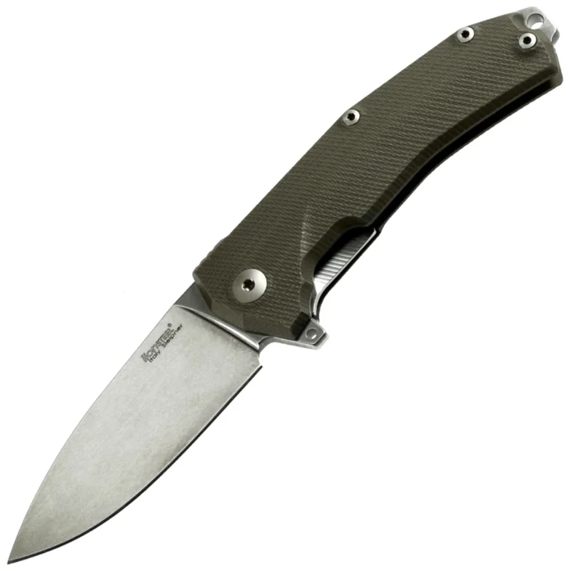 Nóż składany LionSteel KUR Green G10, Stonewashed Sleipner by Molletta (KUR GR) Wyprzedaż