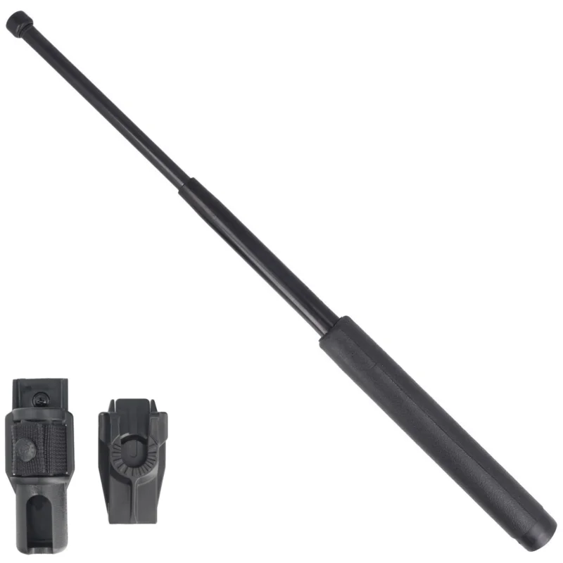 ESP hardened expandable baton 18'' leather-imitation grip (ExB 18HL-BK BH-54HL) Darmowy zwrot