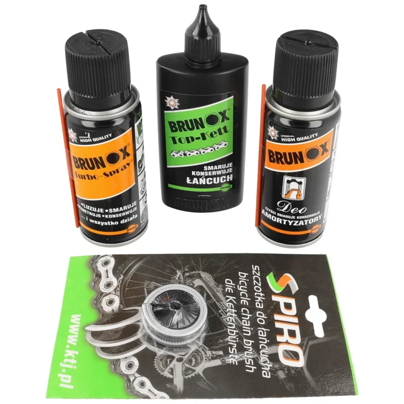 Zestaw do roweru Brunox: Deo, Bike Fit, Top-Kett, Szczotka do łańcucha (MTB SET) Wybór klientów