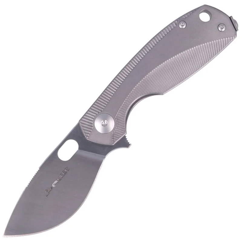 Viper Lille Bead Blasted Titanium, Satin M390 by Jesper Voxnæs Knife (V5962TITI) Promocja