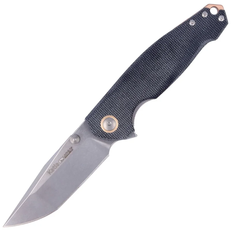 Oferta czasowa Nóż składany Viper Katla Black Canvas Micarta, Stonewashed M390 by Jesper Voxnæs (V5982CB)