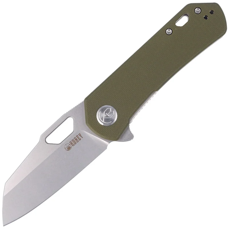 Nóż składany Kubey Knife Olive G10, Bead Blasted D2 (KU332B) Rabat